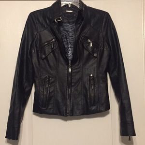 Jou Jou Black Faux Leather Jacket